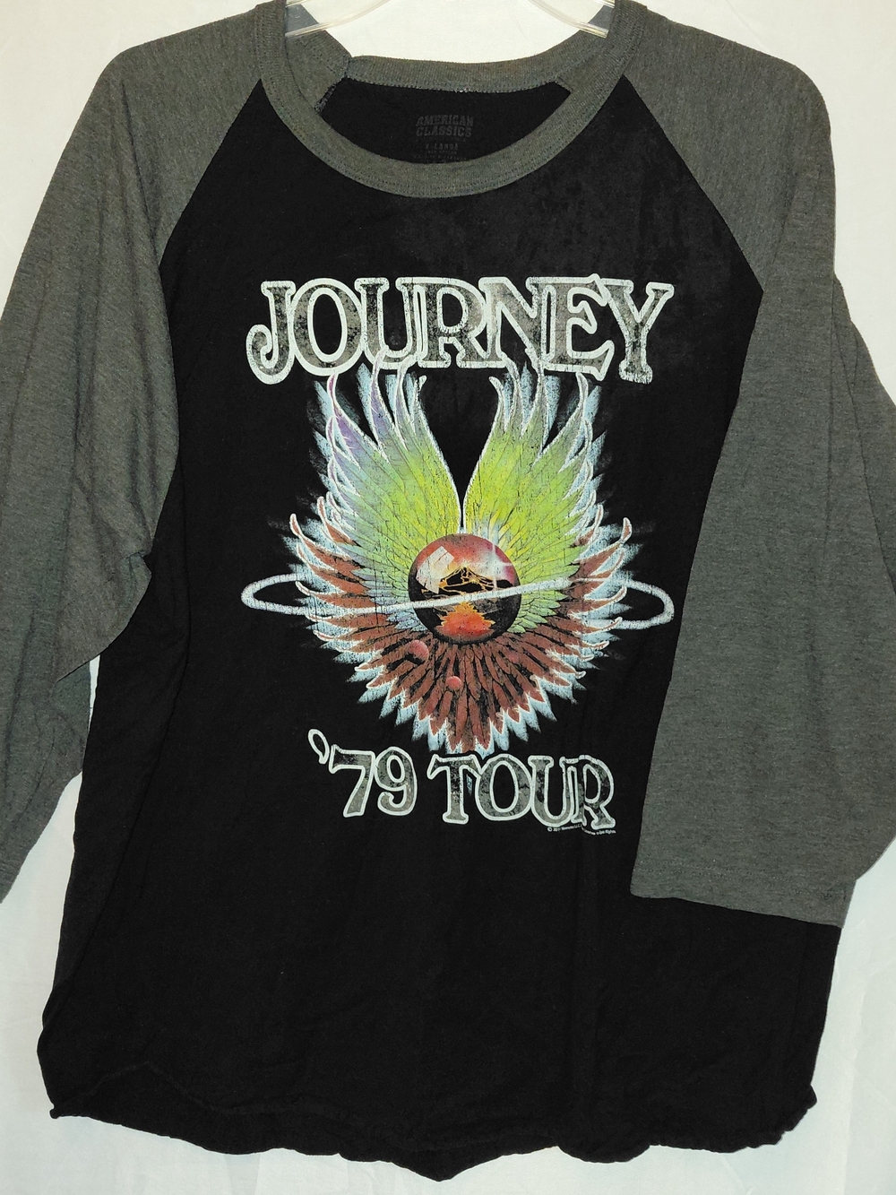 Journey '79 Tour Raglan Long Sleeve Tee - Black & Gray #2432